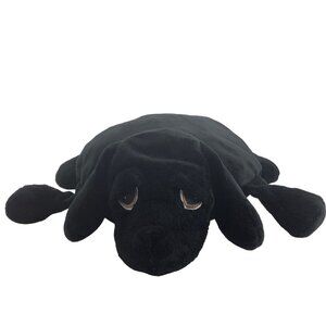Blankets & Beyond Puppy Dog Flat Pillow Pet Decor Black Stuffed Animal 16" x 10"